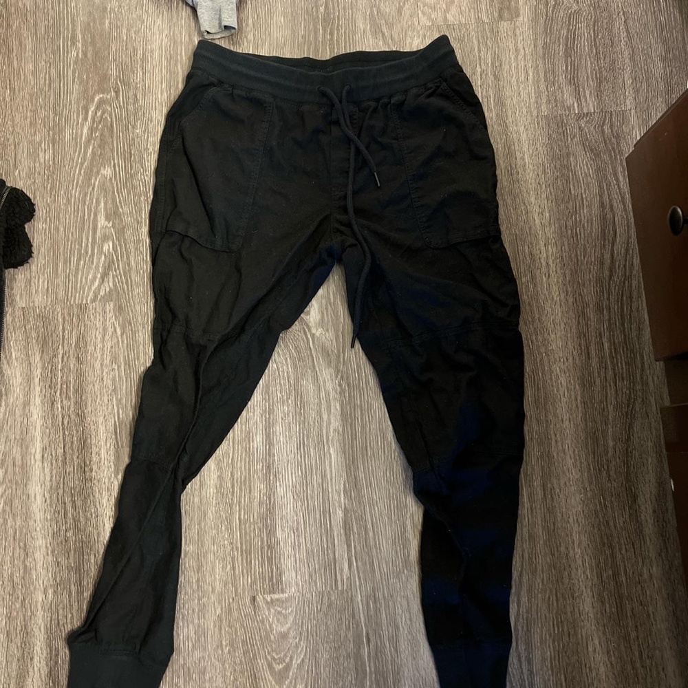 Community Linen Pant- Black cargo like pant jogger